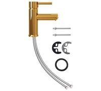 vidaXL Robinet de lavabo de salle de bain Doré 130x176 mm