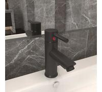 vidaXL Robinet de lavabo de salle de bain Gris 130x176 mm