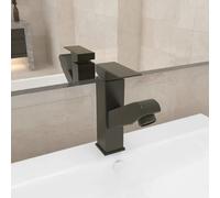 vidaXL Robinet de lavabo rétractable Finition grise 157x172 mm