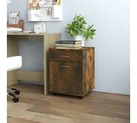 vidaXL Armoire Roulante Chêne Fumé 45x38x54 cm
