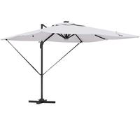 vidaXL Roma Parasol Beige 286 x 284 x 270 cm Aluminium et polyester
