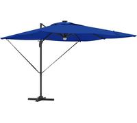 vidaXL Roma Parasol Bleu 286 x 284 x 270 cm Aluminium et polyester