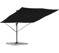 vidaXL Roma Parasol Noir 286 x 284 x 265 cm Aluminium et polyester