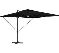 vidaXL Roma Parasol Noir 286 x 284 x 270 cm Aluminium et polyester