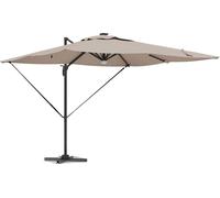 vidaXL Roma Parasol Taupe 286 x 284 x 270 cm Aluminium et polyester