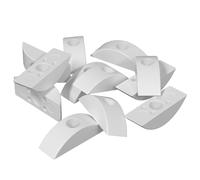 vidaXL Rondelle en Demi-Lune 12 pcs Blanc M6 Polypropylène, Salon, Outil de Lavage, Composants efficaces, Fixation extérieure, stabilisateur en polypropylène et rondelles