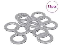vidaXL Rondelles 12 pcs Argenté 10 x 10 x 0,8 mm Fer