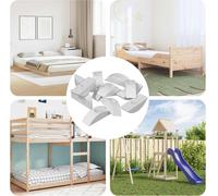 vidaXL Rondelles demi-lune, 13 000 pièces, blanc, polypropylène