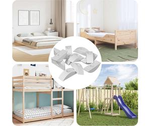 vidaXL Rondelles demi-lune, 13 000 pièces, blanc, polypropylène