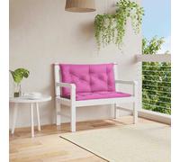 vidaXL Coussins de banc de jardin lot de 2 rose 100x50x7 cm tissu 361676 Rose G