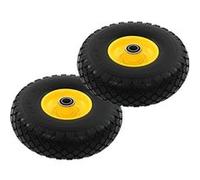 vidaXL Roue de diable 3.00-4 en PU solide 2 pièces