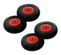 vidaXL Roue de diable 4 pcs PU solide 3.00-4 (260 x 85 mm) Noir G