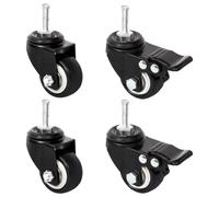Vidaxl Roues Pour Jardinière 4 Pcs Noir 8x3,5x8 Cm Fer