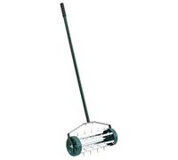 vidaXL Rouleau à gazon avec pinces pour aérateur, vert, 127,5 x 44 cm, en acier, outil d'aération, rouleau pour l'entretien de la pelouse, rouleau pour extérieur, équipement de jardin et terrasse
