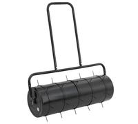 Vidaxl Rouleau À Gazon De Jardin Et Colliers D'aérateur 63 L Fer Acier