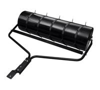 Vidaxl Rouleau À Gazon De Jardin Et Colliers D'aérateur Noir 63 L Fer