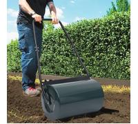 vidaXL Rouleau à gazon 63 cm 50 L Vert et noir