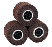 vidaXL Rouleaux de ponçage 3 pcs Marron 12 x 12 x 10 cm