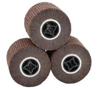 vidaXL Rouleaux de ponçage 3 pcs Marron 12 x 12 x 10 cm