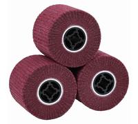 vidaXL Rouleaux de ponçage 3 pcs Rouge 12 x 12 x 10 cm