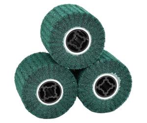 vidaXL Rouleaux de ponçage 3 pièces Vert 12 x 12 x 10 cm | Des matériaux synthétiques solides qui s'usent pas facilement, Idéal pour les bricolages et les travaux pratiques,