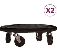 vidaXL Rouleaux pour plantes, lot de 2, diamètre 40 cm, noir, 275 kg