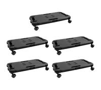 vidaXL Roulettes de transport, lot de 5, noir, polypropylène, 200 kg