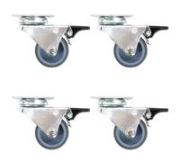 vidaXL Roulettes doubles - Gris