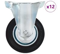 vidaXL Roulettes fixes Ø100mm - Noir