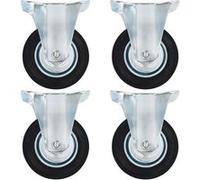vidaXL Roulettes fixes 4 pcs 100 mm G