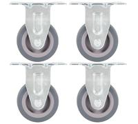 vidaXL Roulettes fixes - 4 pcs - Diamètre 50 mm