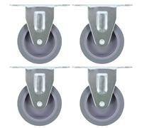vidaXL Roulettes fixes - 4 pcs - Diamètre 75 mm