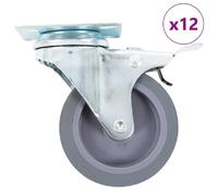 vidaXL Roulettes pivotantes 12 pcs - 75 mm