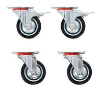 vidaXL Roulettes pivotantes 4 pcs 75 mm