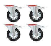 vidaXL Roulettes pivotantes à double frein 4 pcs - 160 mm