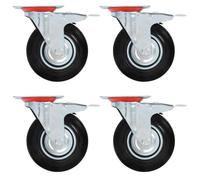 VidaXL Roulettes pivotantes avec double frein 4 pcs 125 mm