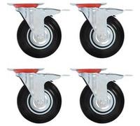 vidaXL Roulettes pivotantes avec double frein 4 pcs 125 mm