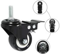 vidaXL Roulettes pivotantes avec freins 12 pcs. 50 mm