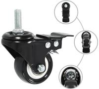 vidaXL Roulettes pivotantes avec freins 24 pcs. 50 mm