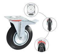 vidaXL Roulettes pivotantes avec freins doubles 4 pcs. 200 mm