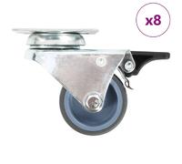 vidaXL Roulettes pivotantes doubles 8 pcs - 50 mm