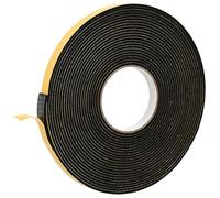 vidaXL Ruban adhésif en mousse CR - Noir - 15 mm x 10 m - Ruban adhésif rond en mousse CR - Protection contre l'humidité - Efficace - Universel - Isolant