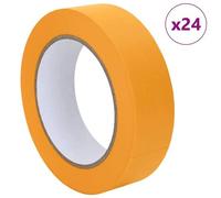 vidaXL Rubans de masquage pour peintre 24 pcs Jaune 30mm x 50m Papier