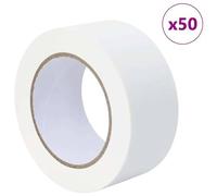vidaXL Rubans de masquage pour peintre 50 pcs Blanc 50 mm x 50 m