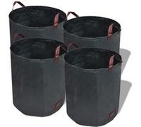 vidaXL Sac à déchets - Vert foncé - 4 pcs - 272 L - 150 g/sqm
