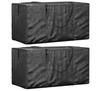 Vidaxl Sacs De Rangement Pour Sapin De Noël 2 Pcs Noir Polyéthylène