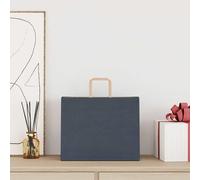 vidaXL Sacs en papier 250 pcs. avec anses bleu 32x22x24 cm
