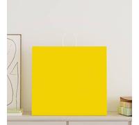 vidaXL Sacs en papier 250 pcs. avec anses Jaune 54x15x49 cm