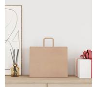 vidaXL Sacs en papier 250 pcs. avec anses Marron 32x22x24 cm