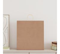 vidaXL Sacs en papier Kraft 250 pcs avec anses marron 45 x 17 x 48 cm